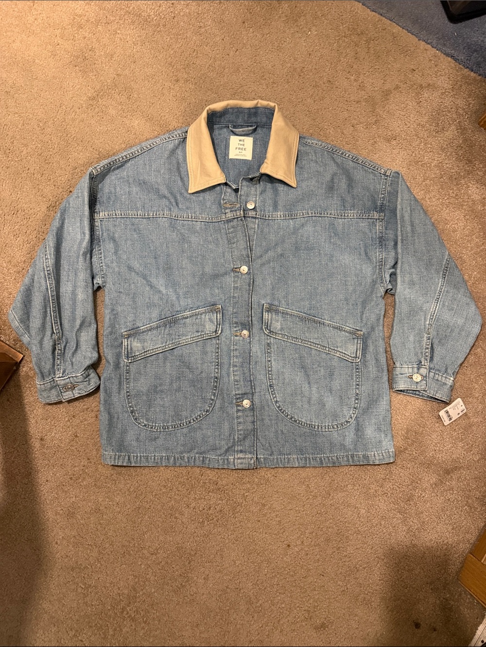 NWT We The Free Lemon Denim Jacket - Picture 5 of 10